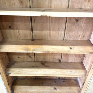 A 19th Century English Pine Small Glazed Bookcase