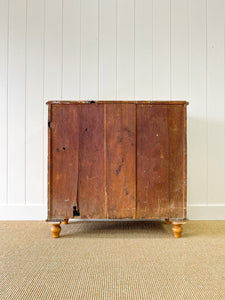 A Large English Pine Chest of Drawers Dresser on Tulip Feet c1890