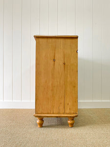 A Large English Pine Chest of Drawers Dresser on Tulip Feet c1890