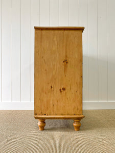 A Large English Pine Chest of Drawers Dresser on Tulip Feet c1890