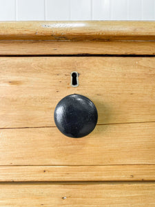 A Large English Pine Chest of Drawers Dresser on Tulip Feet c1890