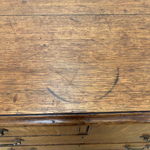 A English Georgian Chest of Drawers with Swan Neck Hardware