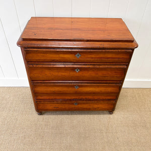 A 19th Century Biedermeier Pitch Pine Chest of Drawers