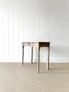 An Antique Painted Console Table with Scrubbed Pine Top