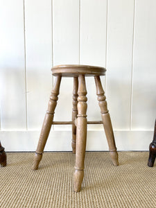 Set of 3 Stools of Varying Heights and Wood Types - Sold Individually