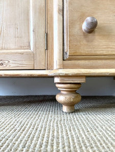 A Light Pine Antique English Sideboard c1890