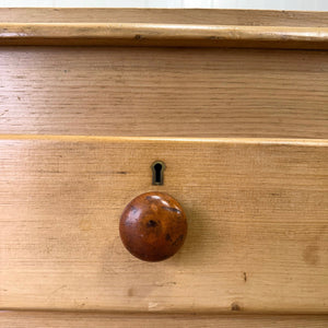 A Small Antique English Pine Chest of Drawers Dresser c1890