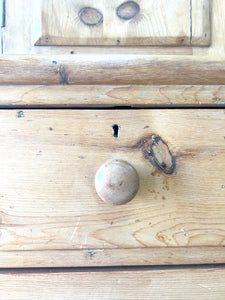 A 19th Century English Pine Linen Press Cupboard