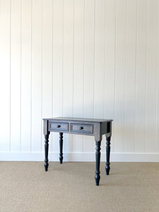 An Ebonized English Country Pine Console Table