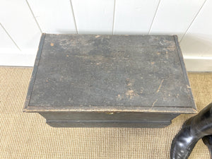 A Small Painted Antique Pine Blanket Box c1890