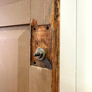 A 19th Century English Pine Linen Press Cupboard with Brass Hardware