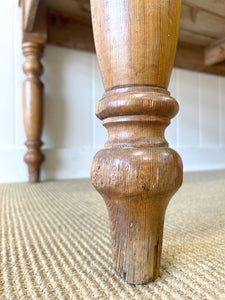 An Antique English Country Pine 7ft Dining Table