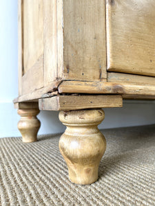 A 19th Century English Pine Bookcase Cabinet or Hutch