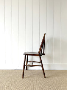 A Georgian Ash Wheel Back Side Chair