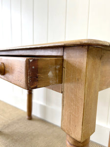 A Low English Country Pine Console Table