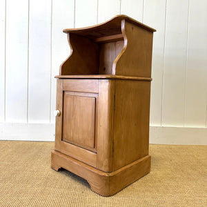 A Charming Pine Nightstand c1890 with Open Top