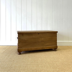 An English Pine Blanket Box or Toy Box Coffee Table c1890