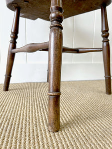 A Georgian Ash Wheel Back Side Chair