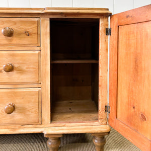 A Pine Antique English Sideboard c1890