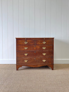 Antique English Early 19th Century Oak Chest of Drawers c1810 with Brushing Slide