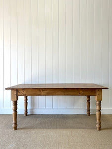 An English Country Pine 6ft Dining Table Custom Built