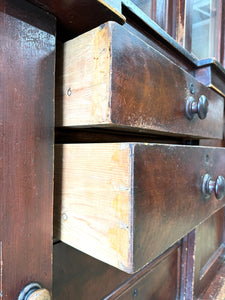 A Scottish Mahogany Breakfront Library or Dining Room Cabinet c1840