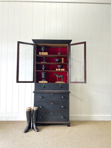 An Early 19th Century Tall but Narrow Ebonized English Bookcase