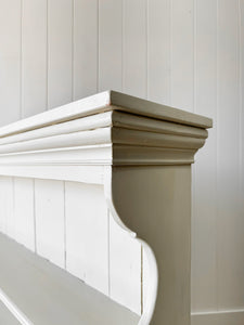 An Antique English Waterfall Bookcase in Cream