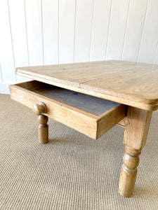 An Antique English Country Pine Coffee Table