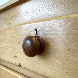 A Small Antique English Pine Chest of Drawers Dresser c1890