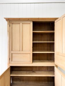 A Large 19th Century English Pine Housekeeper's  Cupboard