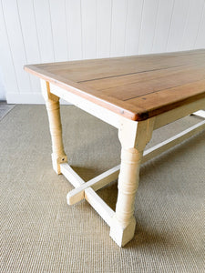 Antique English Country 7ft Refectory Style Table