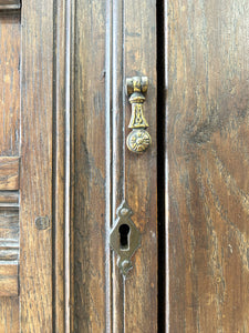 An Antique English William III Oak Clothes Cupboard