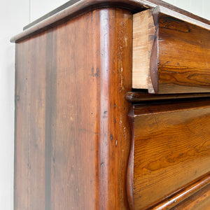 A 19th Century Biedermeier Pitch Pine Chest of Drawers