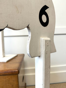 Set of 6 Wooden Horse Head Markers