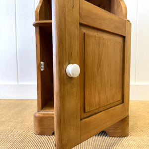 A Charming Pine Nightstand c1890 with Open Top