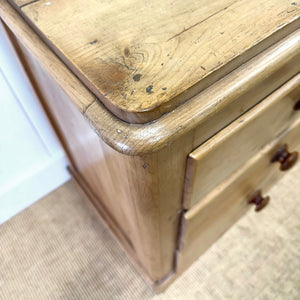 A Small Antique English Pine Chest of Drawers Dresser c1890