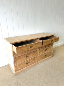 A 19th Century English Bank of Drawers or Sideboard