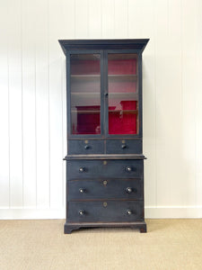 An Early 19th Century Tall but Narrow Ebonized English Bookcase