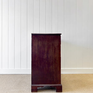 A English Georgian Chest of Drawers with Swan Neck Hardware