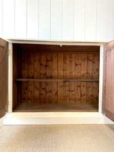 An Antique English Pine Pantry Cupboard