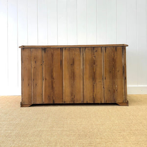 An English Country 7 Drawer Pine Buffet or Sideboard