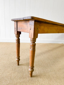 An English Antique 9ft Farmhouse Sideboard Harvest Console Table