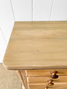 An Antique English Pine Sideboard