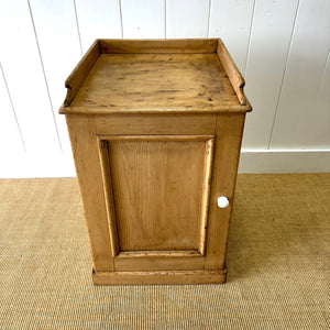 A Charming Pine Nightstand c1890 with Porcelain Knob