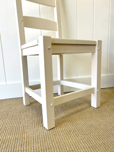 A Set of 6 Ladderback Chairs Painted White