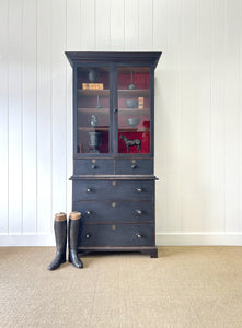 An Early 19th Century Tall but Narrow Ebonized English Bookcase