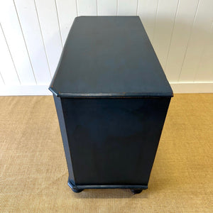 A Navy Blue English Pine Chest of Drawers Dresser c1890