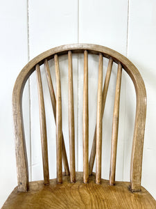 A Pair of Stick Back Elm Windsor Chairs with Natural Finish