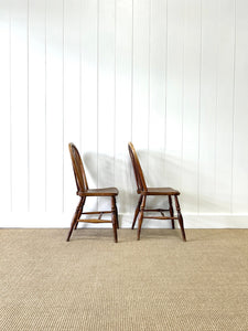 A Pair of Georgian Ash Wheel Back Side Chairs